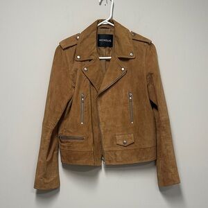 NICHOLAS Camel Leather Jacket
